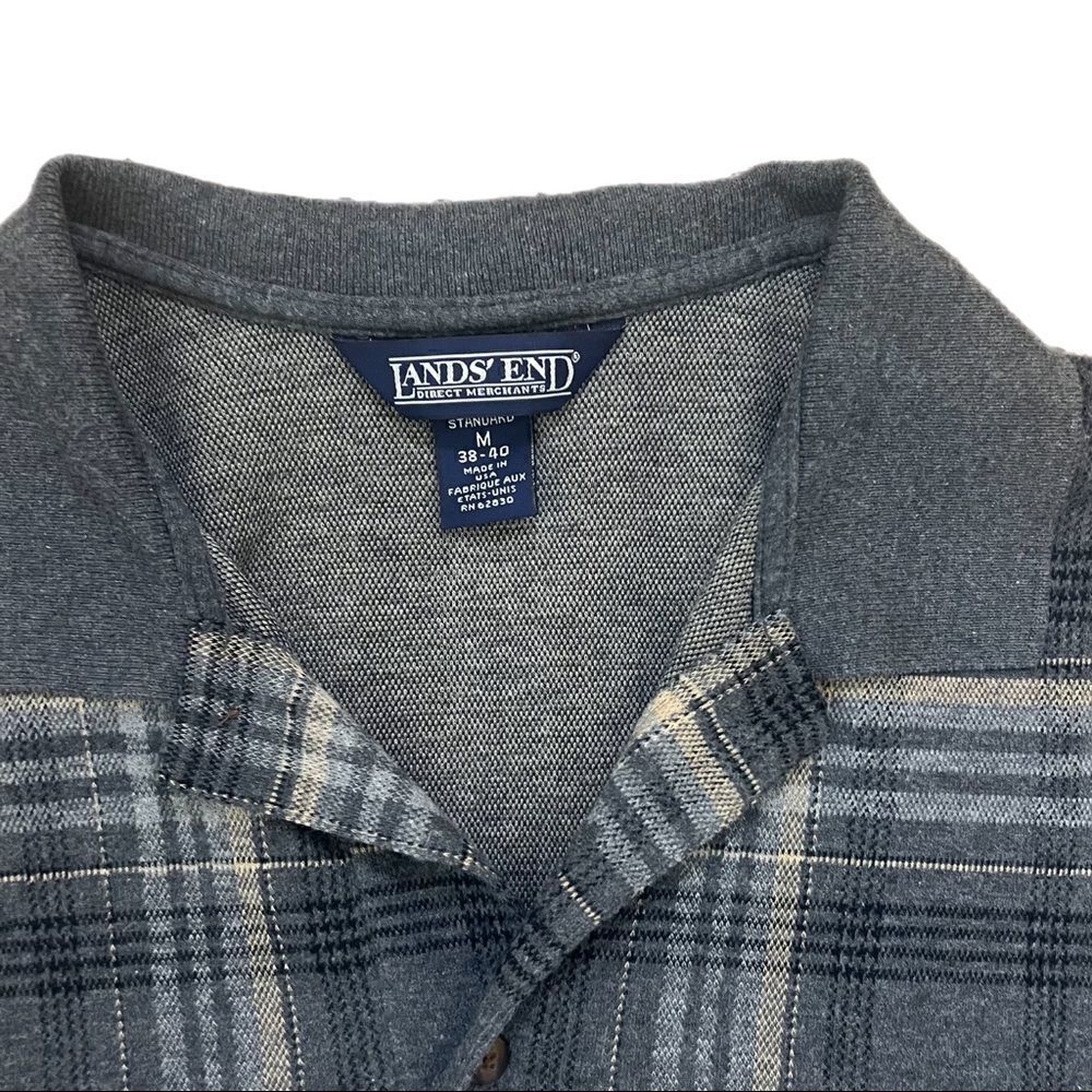 Lands’ End Plaid Long Sleeve Shirt. 100% Cotton. Size M. Great Condition!! - Picture 6 of 9